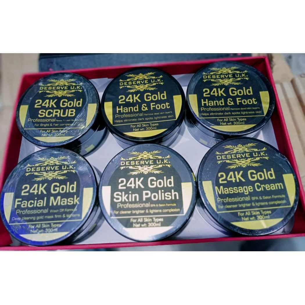 Natural Ingridents Professional 24k Gold Facial Kit 300ml jar